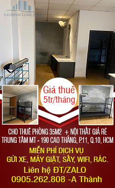 CHO THUÊ PHÒNG 35M2+ NỘI THẤT GIÁ RẺ TRUNG TÂM MẶT TIỀN - 190 CAO THẮNG, P.11, Q.10, HCM - Ảnh chính